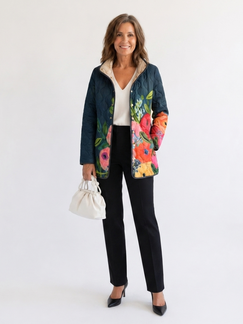 CAMILLE™ | QUILTET JAKKE MED PRINT