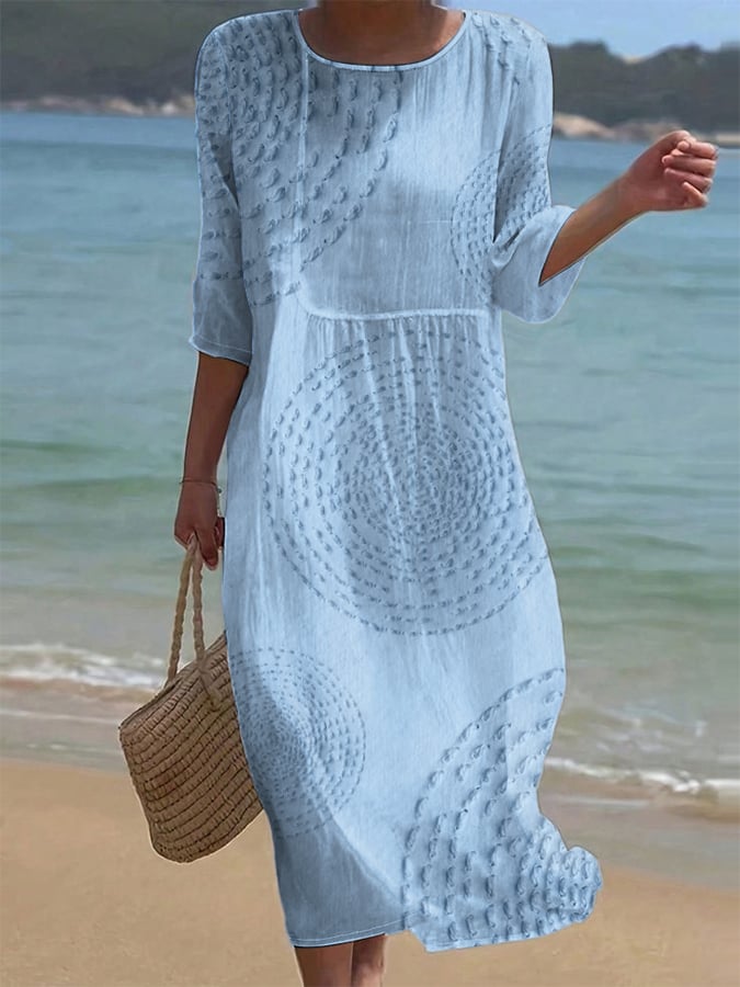 HELEN™ | AVSLAPPET BRODERT STRANDKJOLE