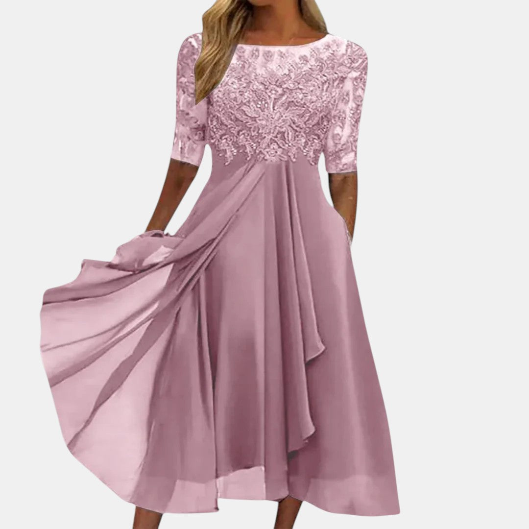 Rebecka™ | Elegant Kjole — Rosa