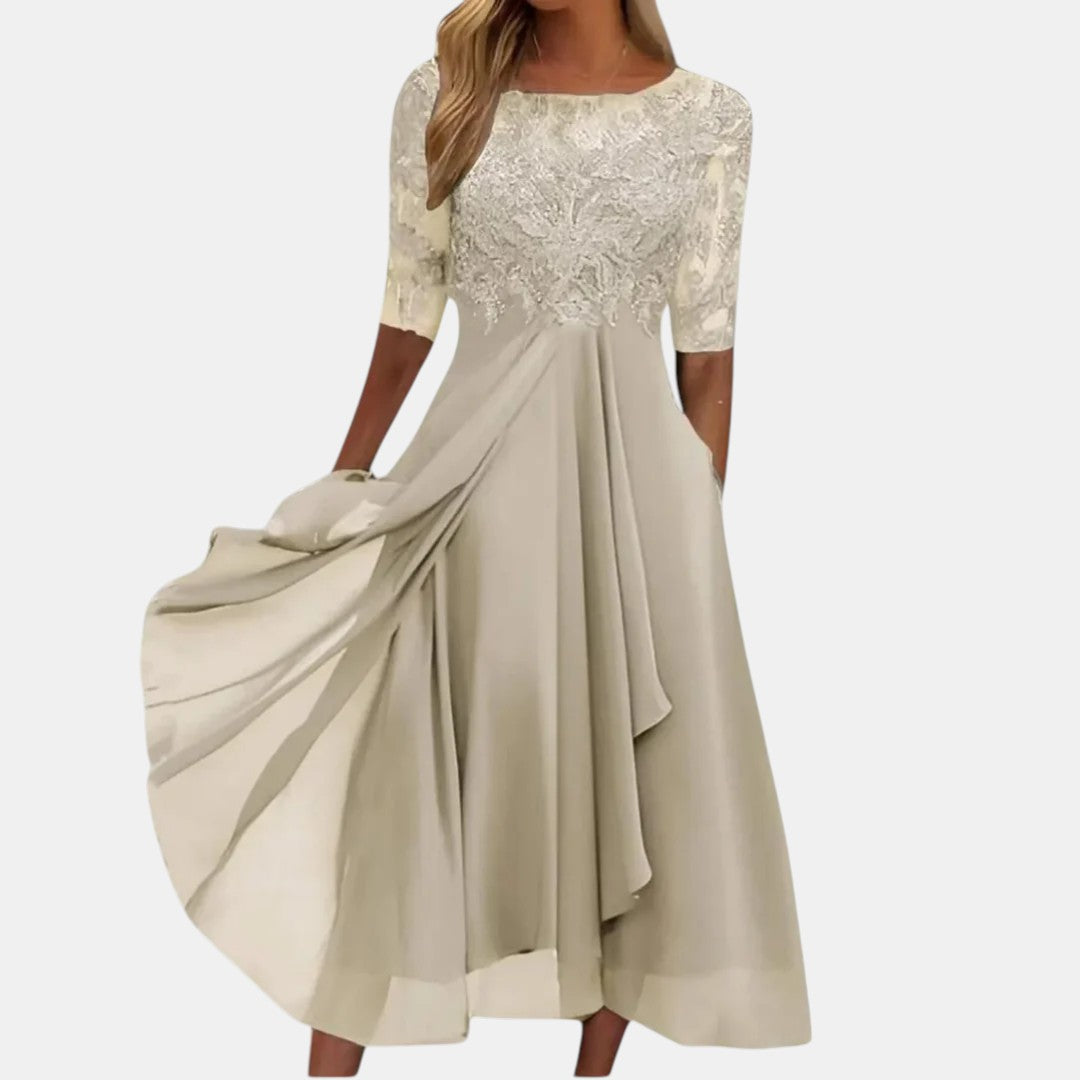 Rebecka™ | Elegant Kjole — Krem