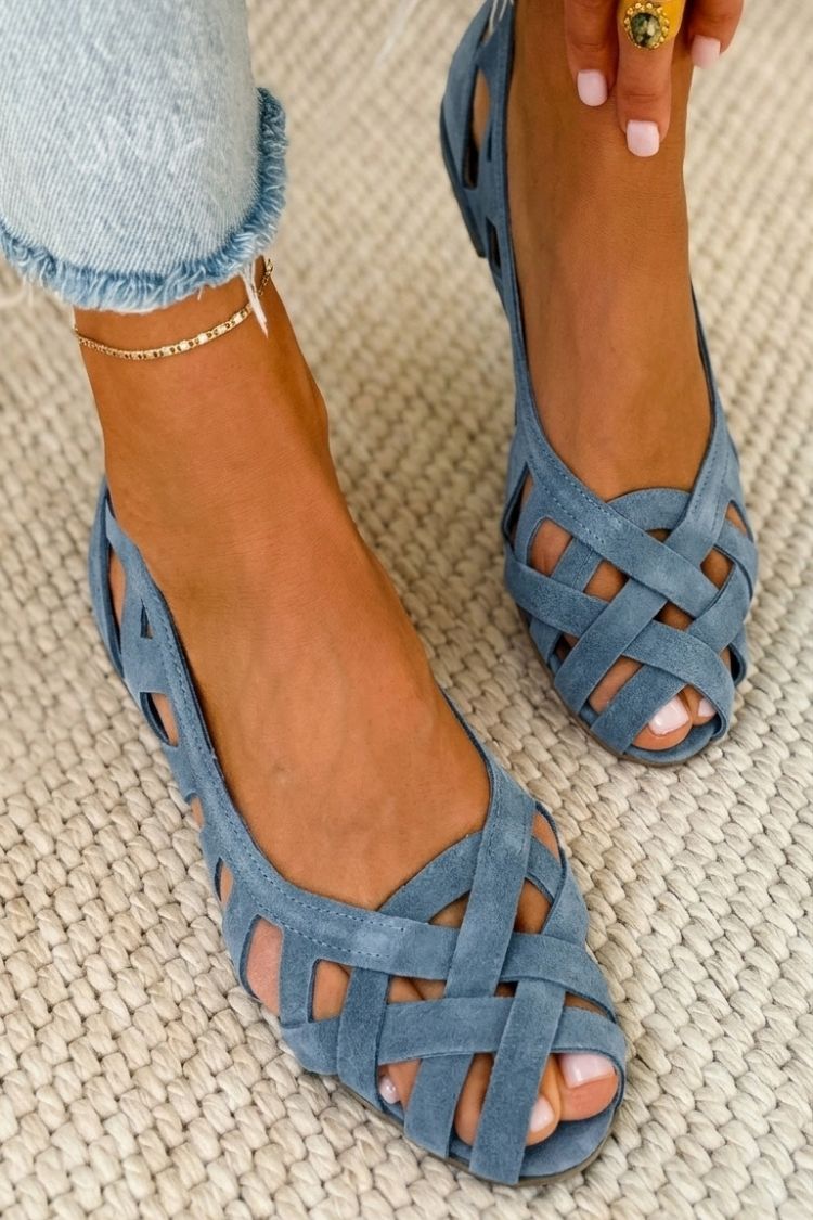 QUENNIE™ | FLETTEDE SOMMERSANDALER — Sky Blue