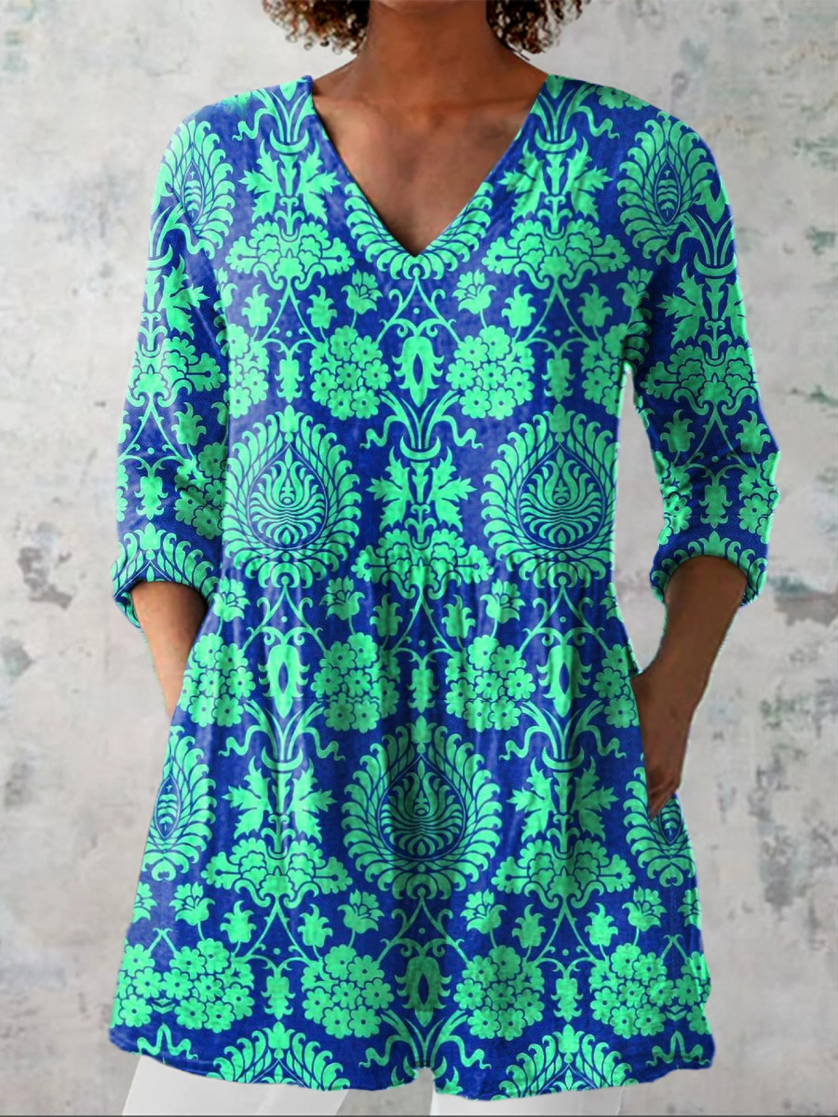 INÈS™ | LANG BLUSE MED V-HALS