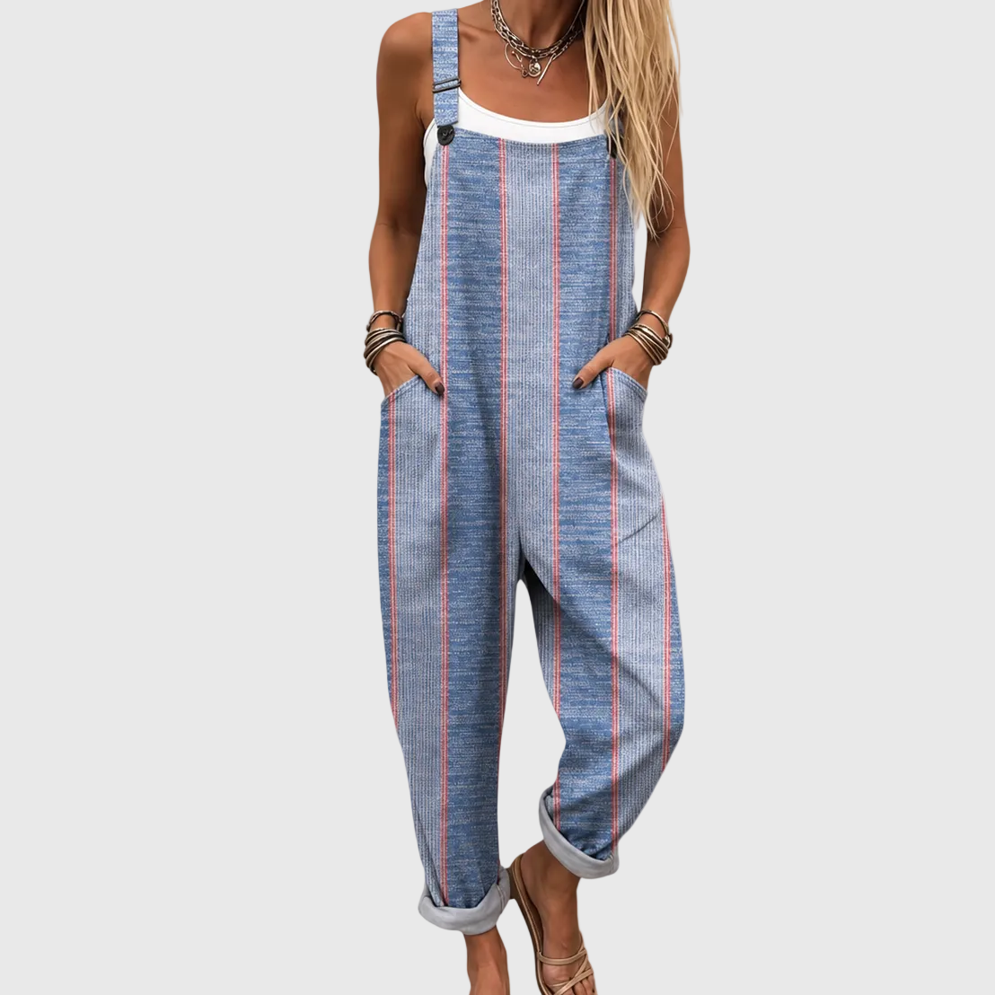 REIDUN™ | KLASSISK BLÅSTRIPET AVSLAPPET OVERALL