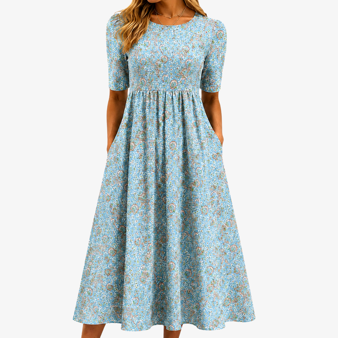 POPPY™ | KYSTMOSAIKK MAXI-KJOLE MED LOMMER