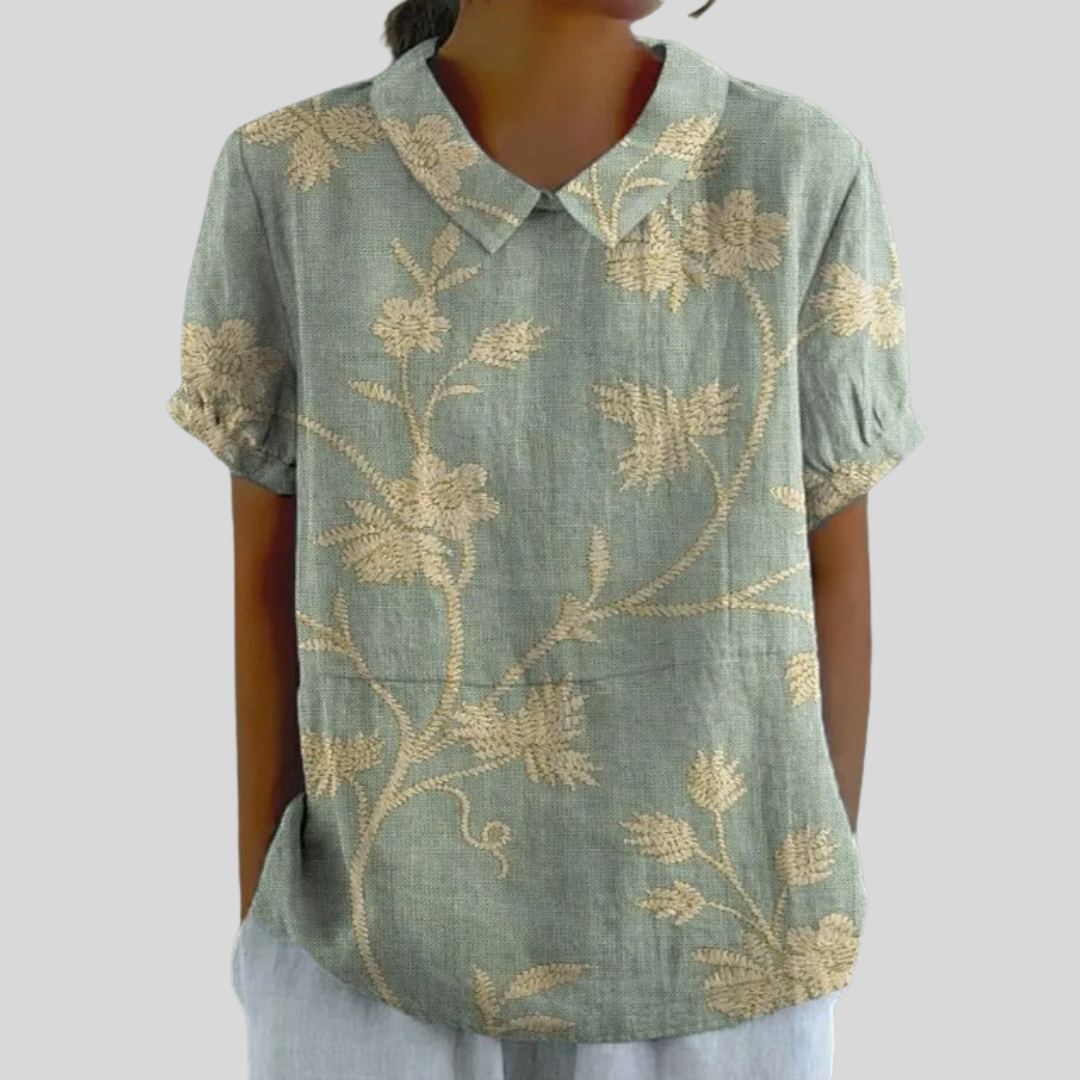 CÉLESTINE™ | BRODERI BOTANISK BLUSE