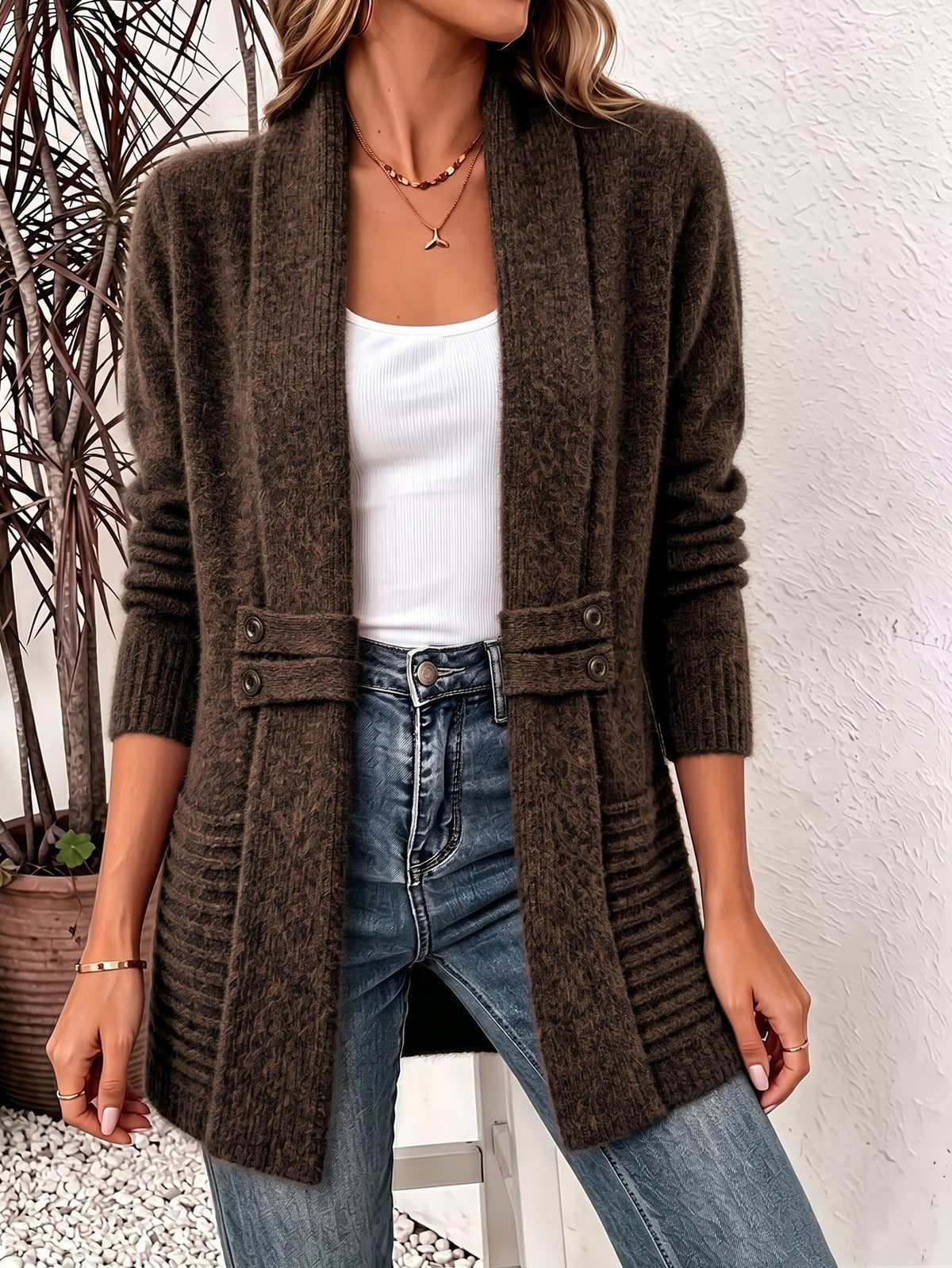 CAMILLE™ | RIBBESTRIKKET CARDIGAN