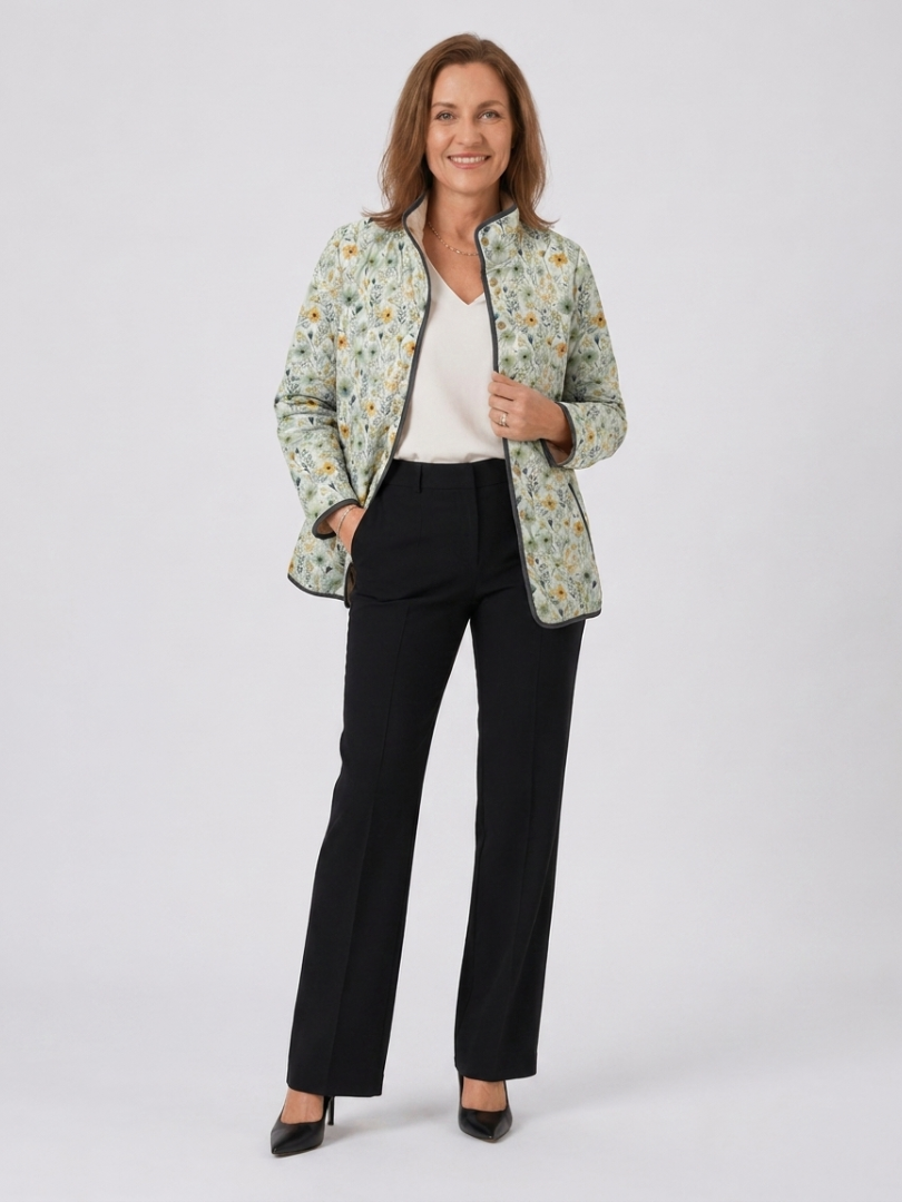 BRIGITTE™ | QUILTET JAKKE MED PRINT