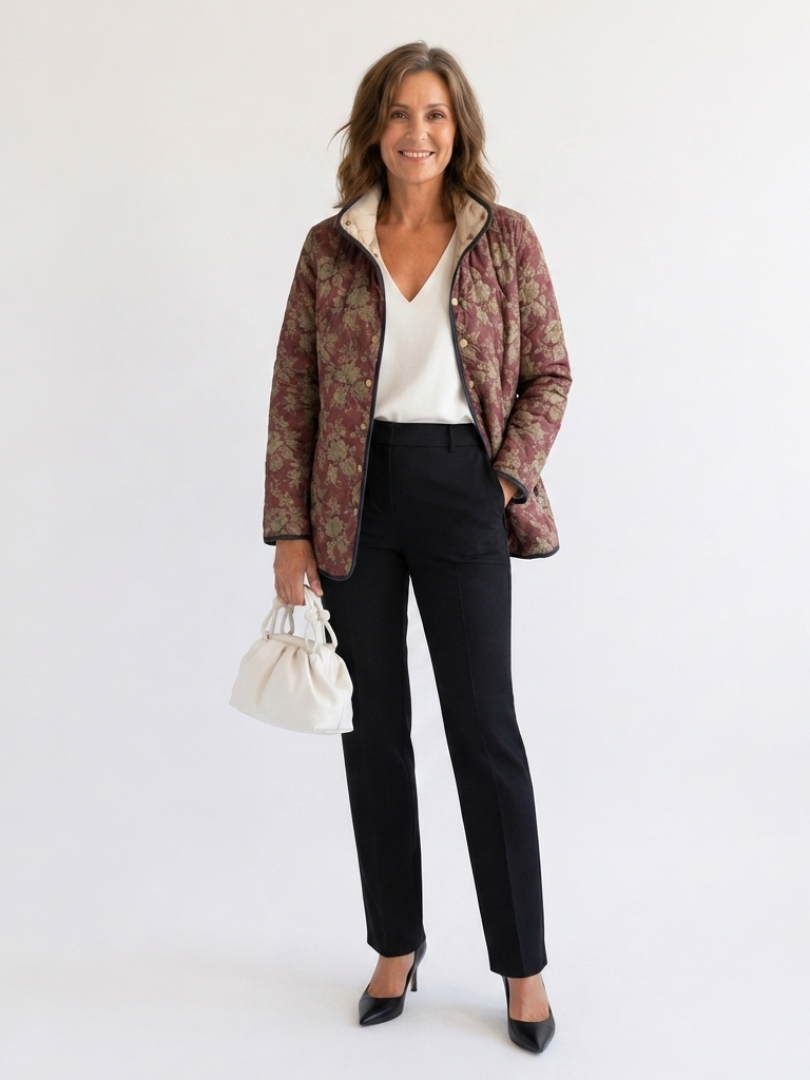SOPHIE™ | QUILTET JAKKE MED PRINT