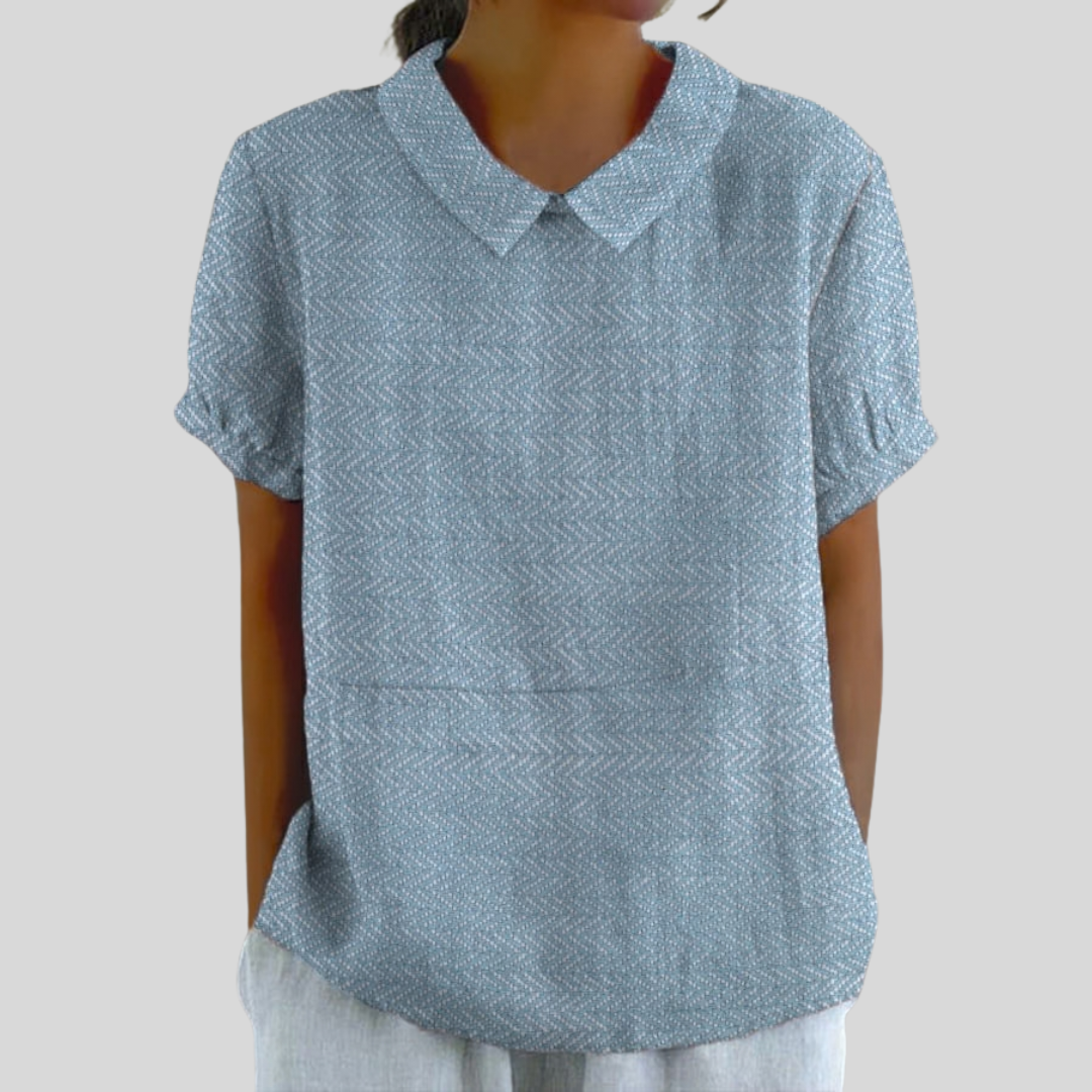 MATHILDE™ | TEKSTURERT MØNSTER BLUSE