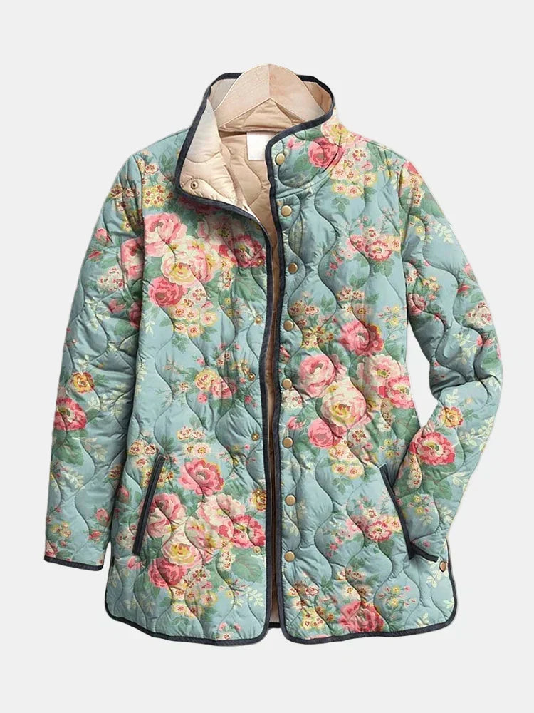 MATHILDE™ | QUILTET JAKKE MED PRINT