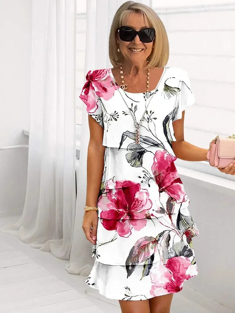 GISELLE™ | BLOMSTER PLISSERT RYSJE KJOLE
