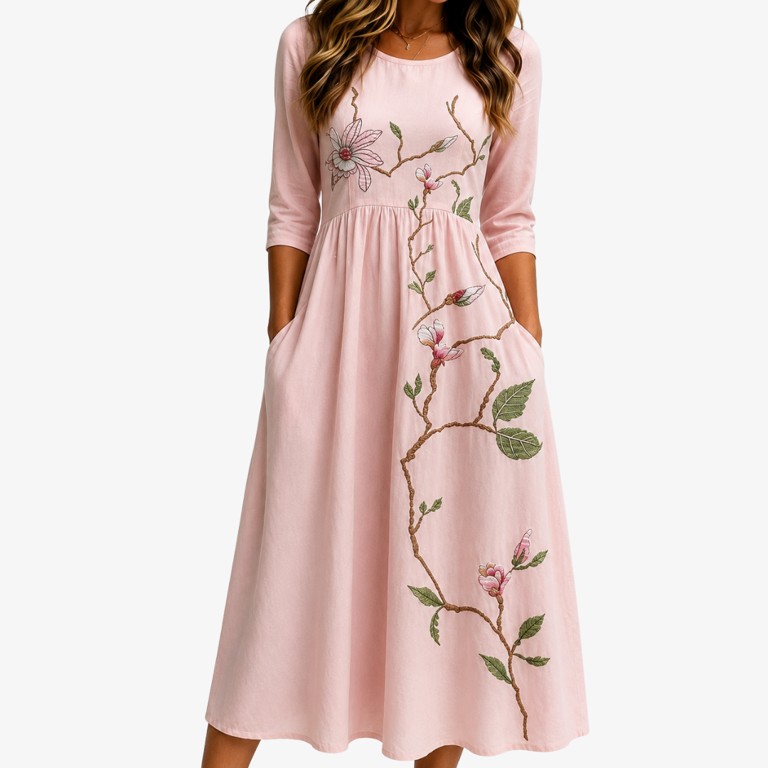 BLUSH MAGNOLIA GARDEN™ | ROSA MAGNOLIA HAGE MIDI-KJOLE