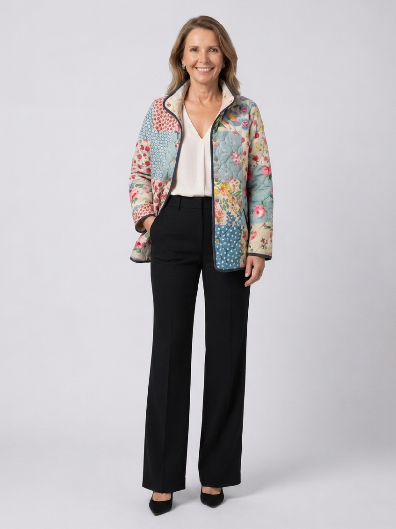 CHLOE™ | QUILTET JAKKE MED PRINT