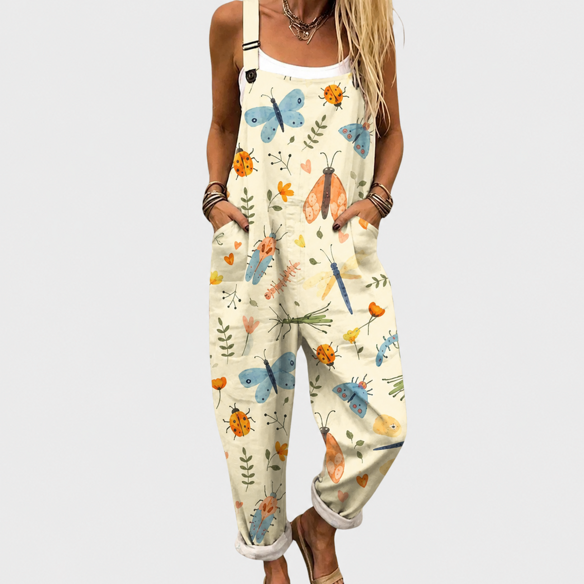 SOLBJØRG™ | UNIK PRINTED AVSLAPPET OVERALL