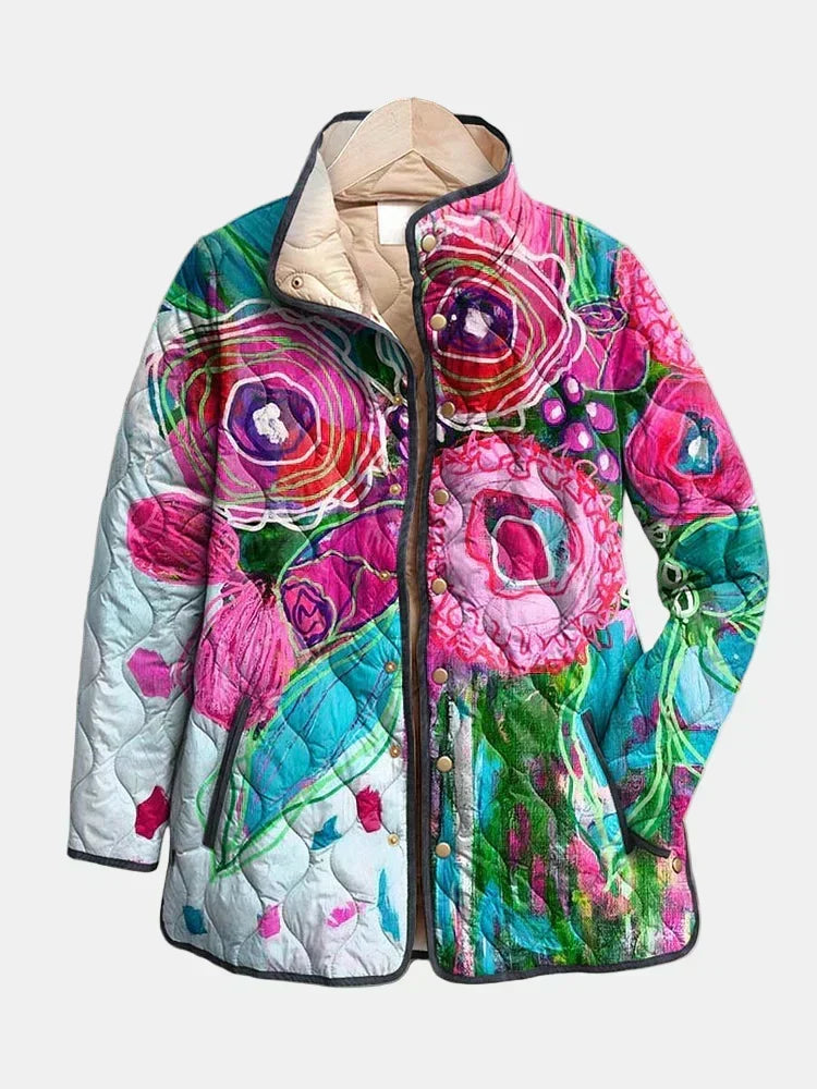 LUCIE™ | QUILTET JAKKE MED PRINT