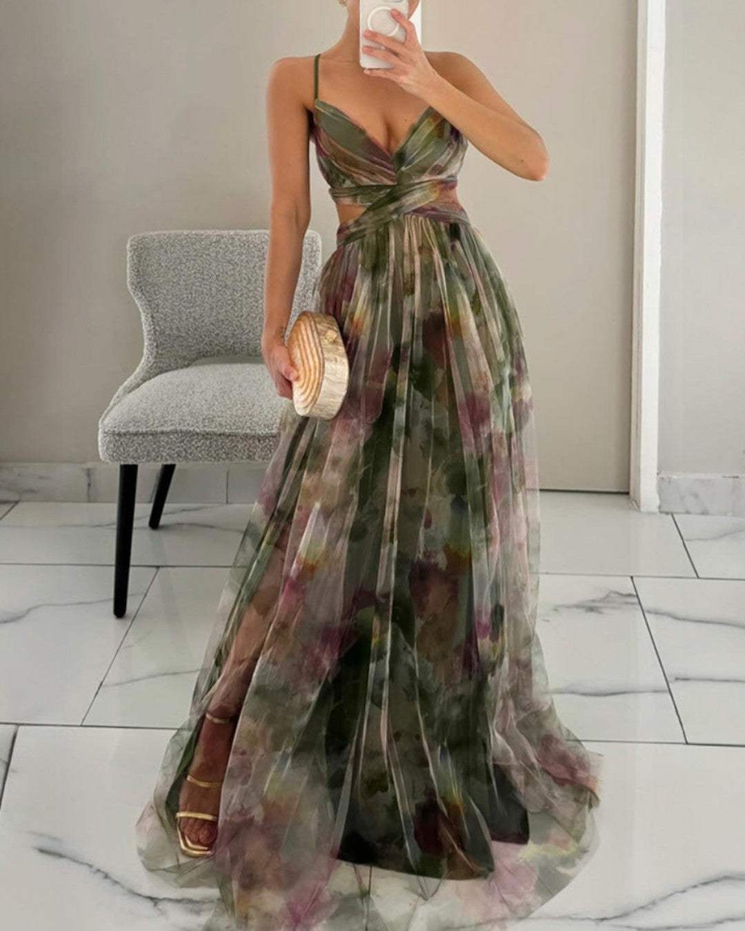 LIDIA™ | ELEGANT MIDIKJOLE — Grønn