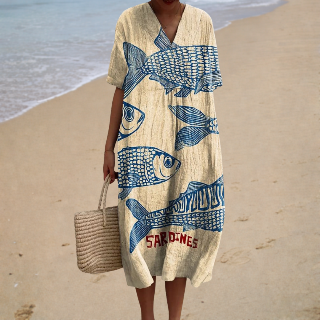 MARSEILLE™ | LANG MOTIF SARDINER KJOLE