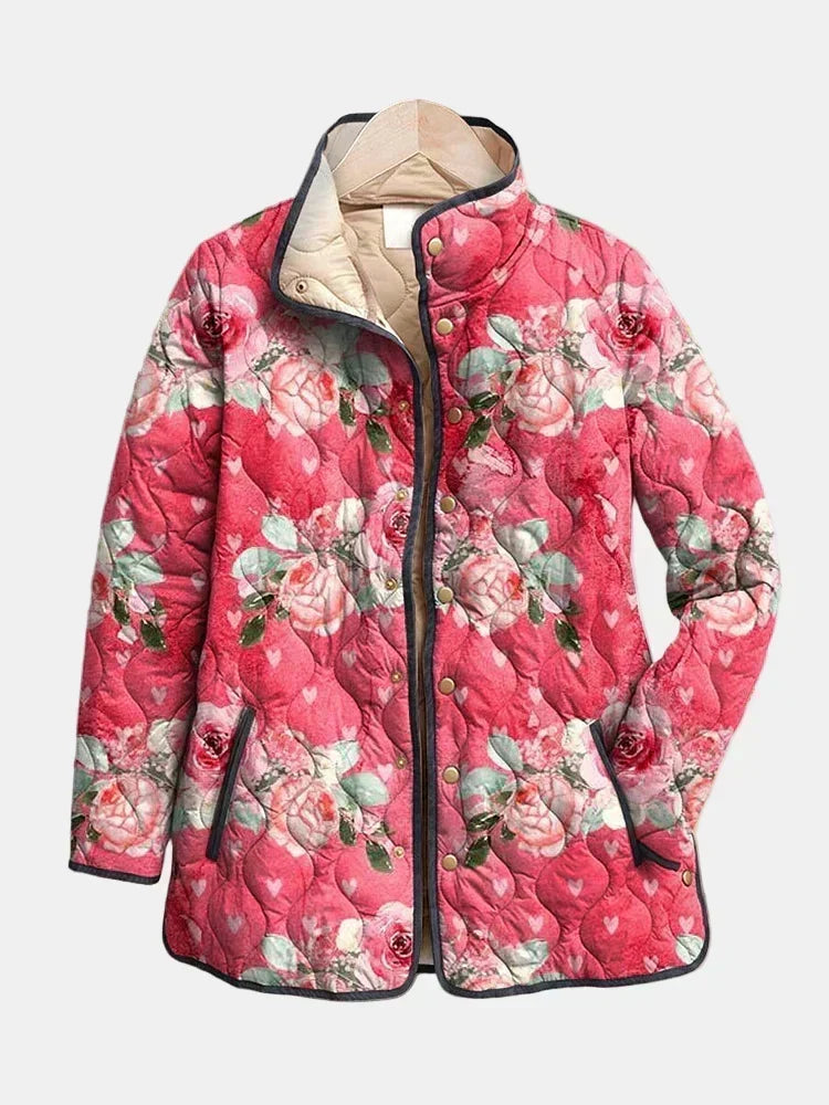 FREYA™ | ROSA QUILTET BLOMSTERJAKKE
