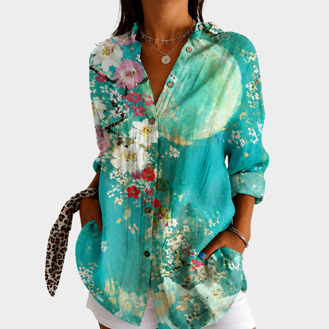 MANON™ | FARGERIK MØNSTRET BLUSE