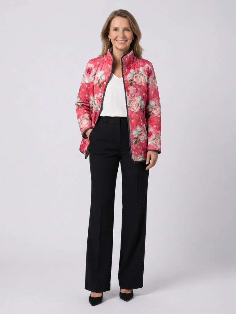 CHRISTINE™ | QUILTET JAKKE MED PRINT