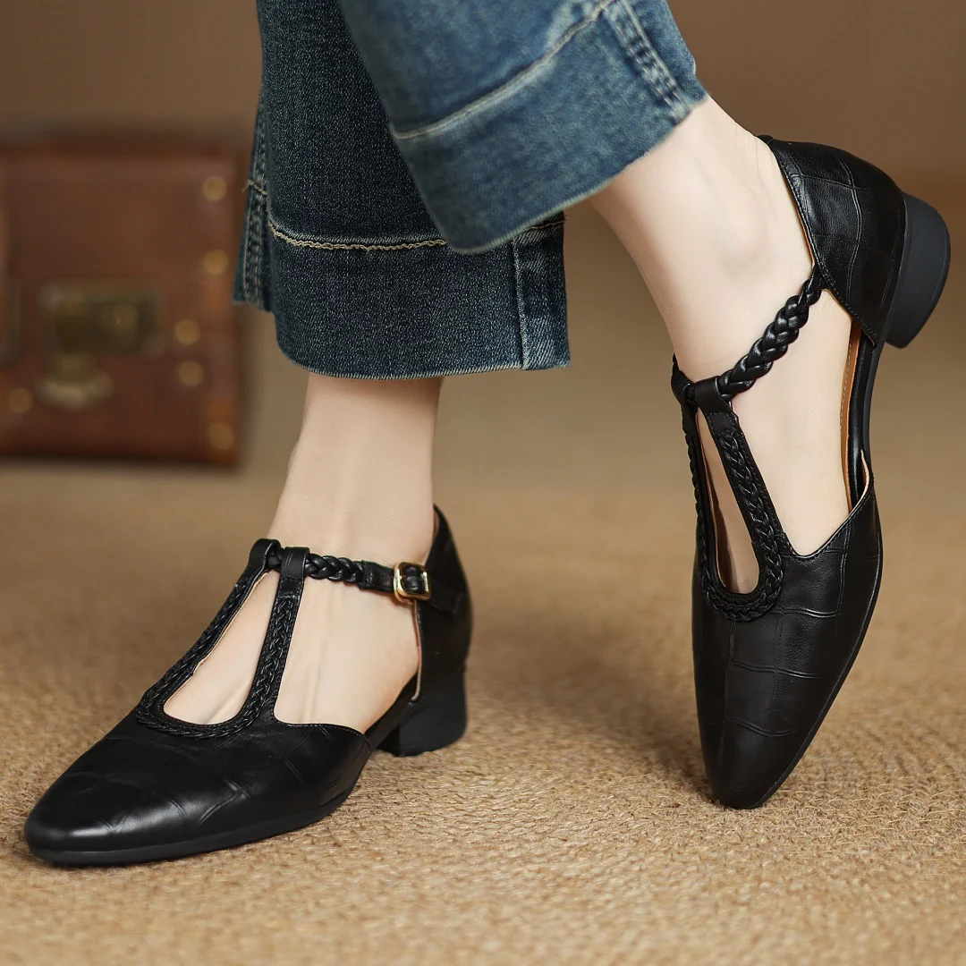 MARGOT™ | T-REM MARY JANE-BALLERINA — Svart