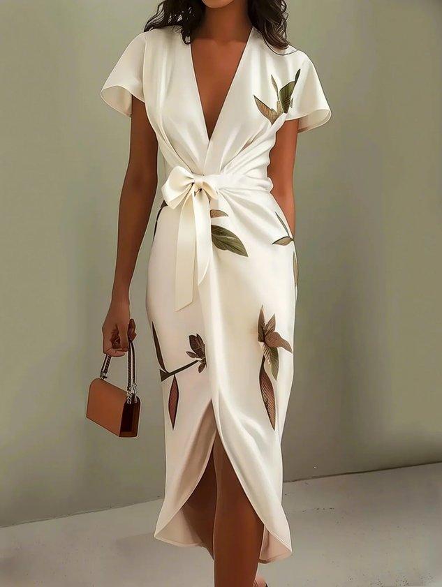 ELIN™ | ELEGANT BLOMSTER WRAP KJOLE