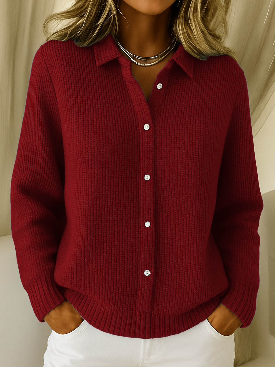 MAEVE™ | KLASSISK STRIKKET KNAPPCARDIGAN