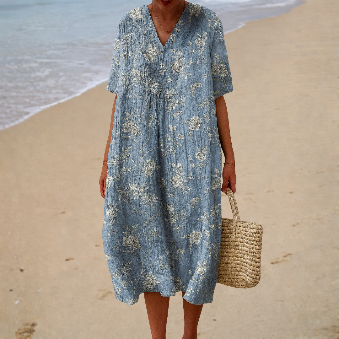 AMANDINE™ | MIDI BOHÈMISK SOMMERKJOLE