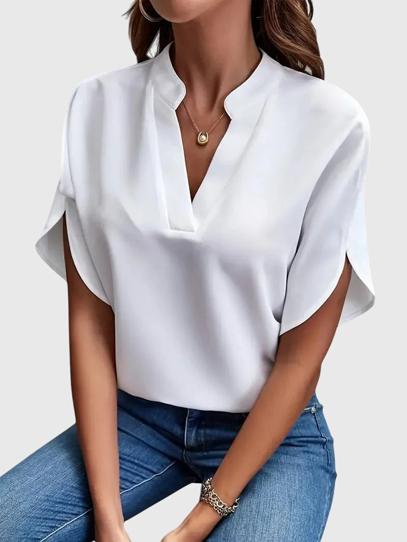 BEATRIX™ | MYK ELEGANT V-HALS BLUSE