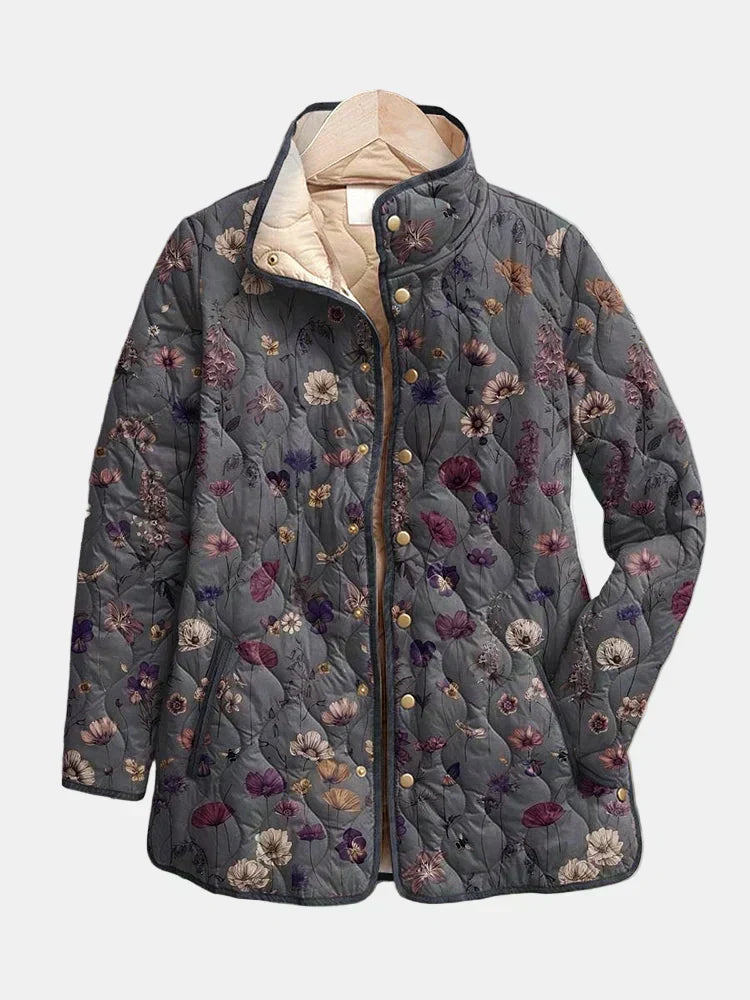 NATHALIE™ | QUILTET JAKKE MED PRINT