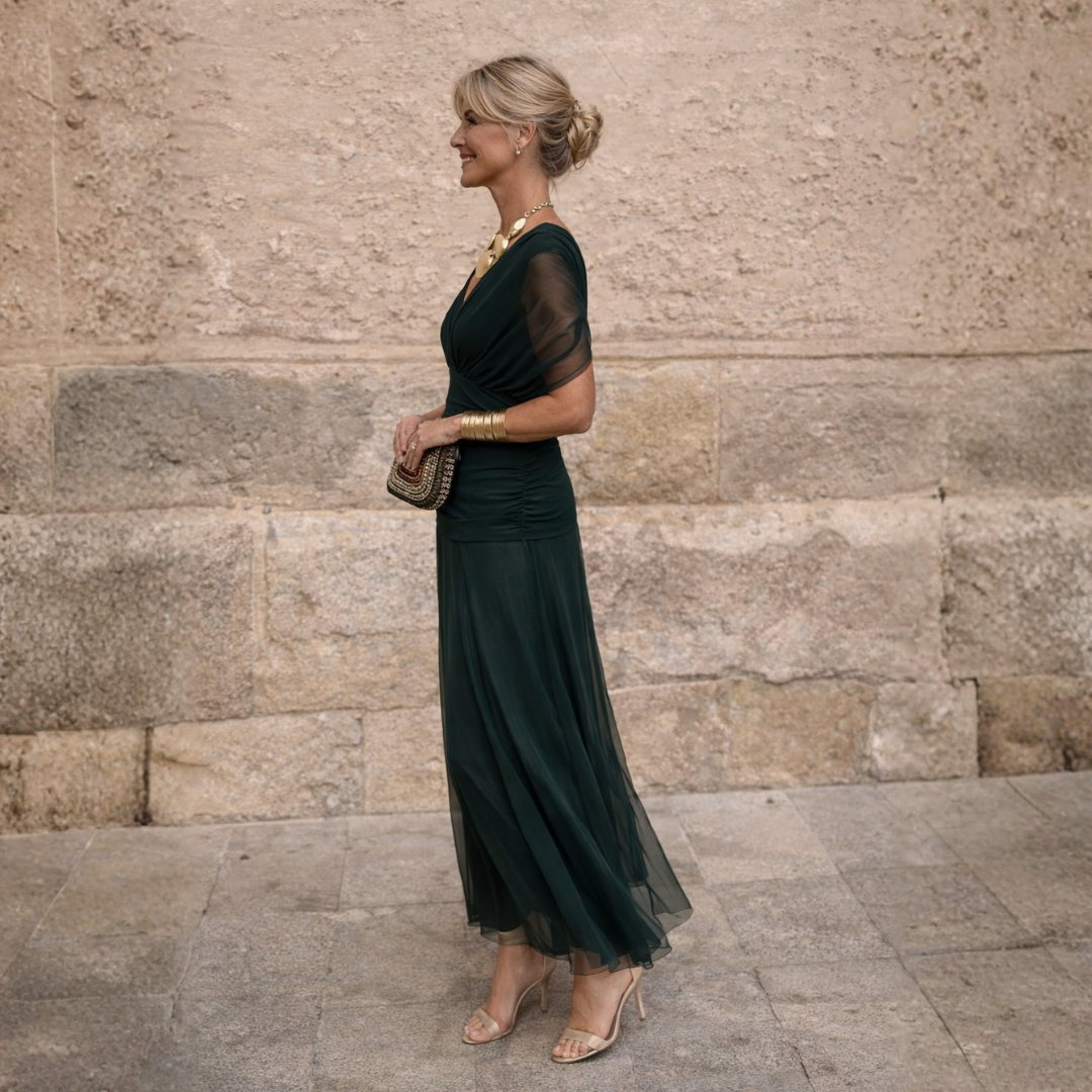 ROSSANA | MAXIKJOLE MED OFF-SHOULDER-DESIGN
