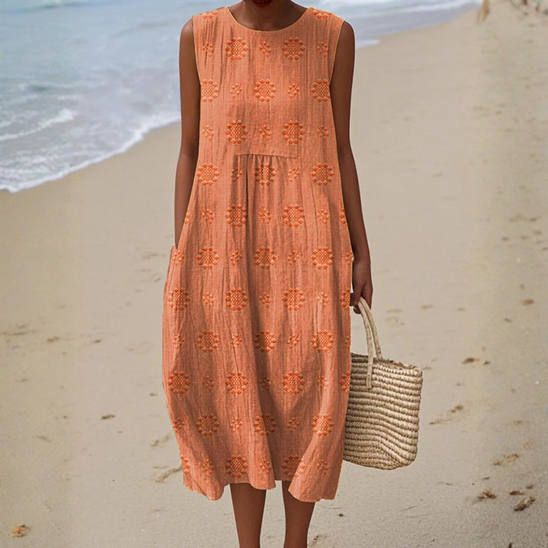 TERESA™ | ELEGANT MIDI-KJOLE | ORANSJE