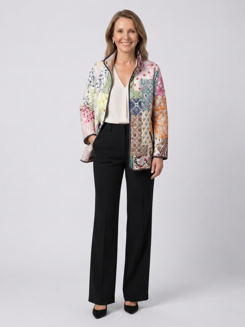 FLORENCE™ | QUILTET JAKKE MED PRINT
