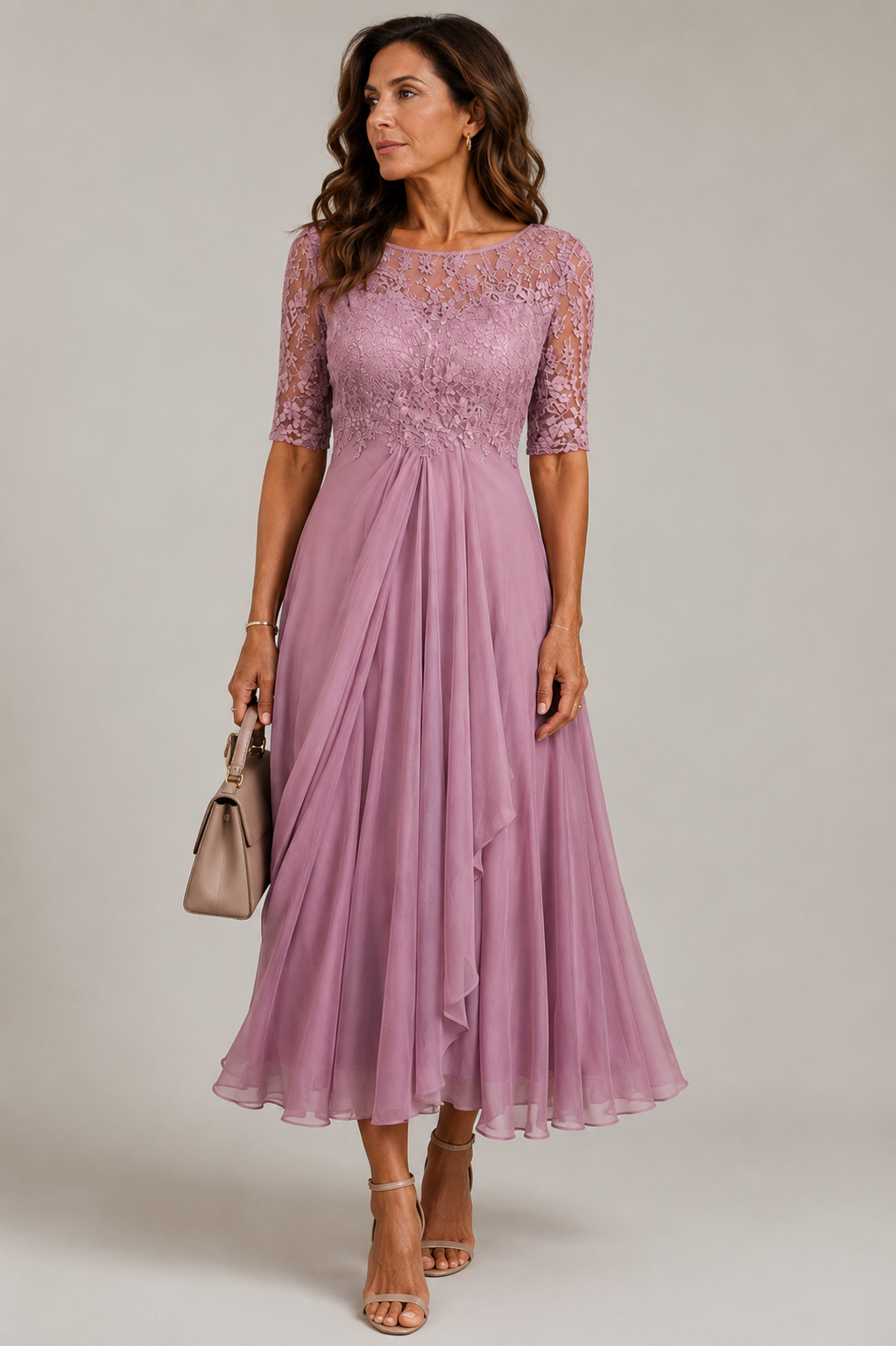 CELINE™ | ELEGANT KJOLE — Rosa