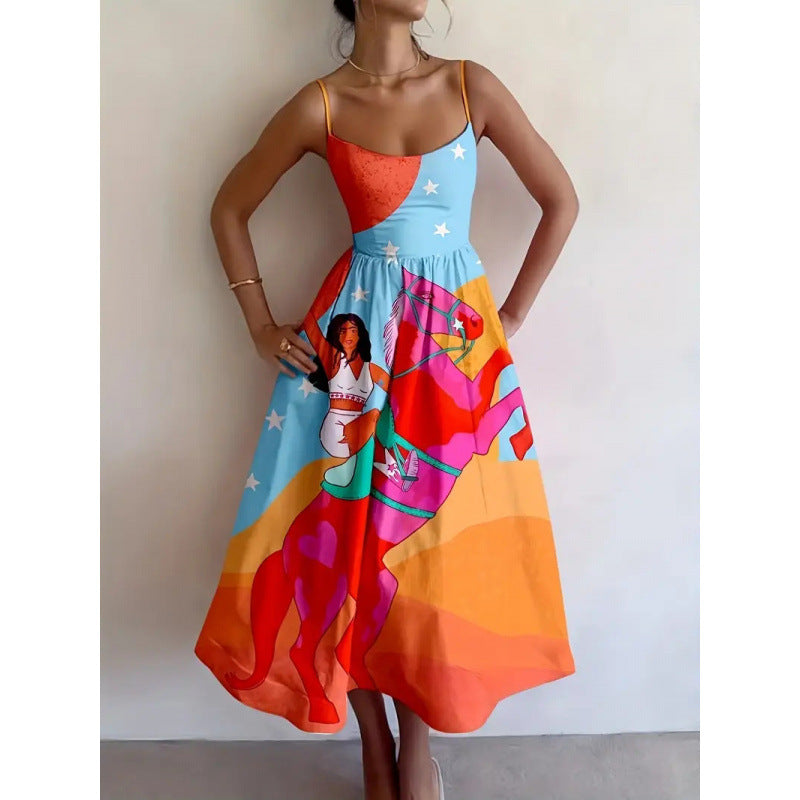 SOLAVIENNE™ | SOLNEDGANG MUSE MIDI-KJOLE