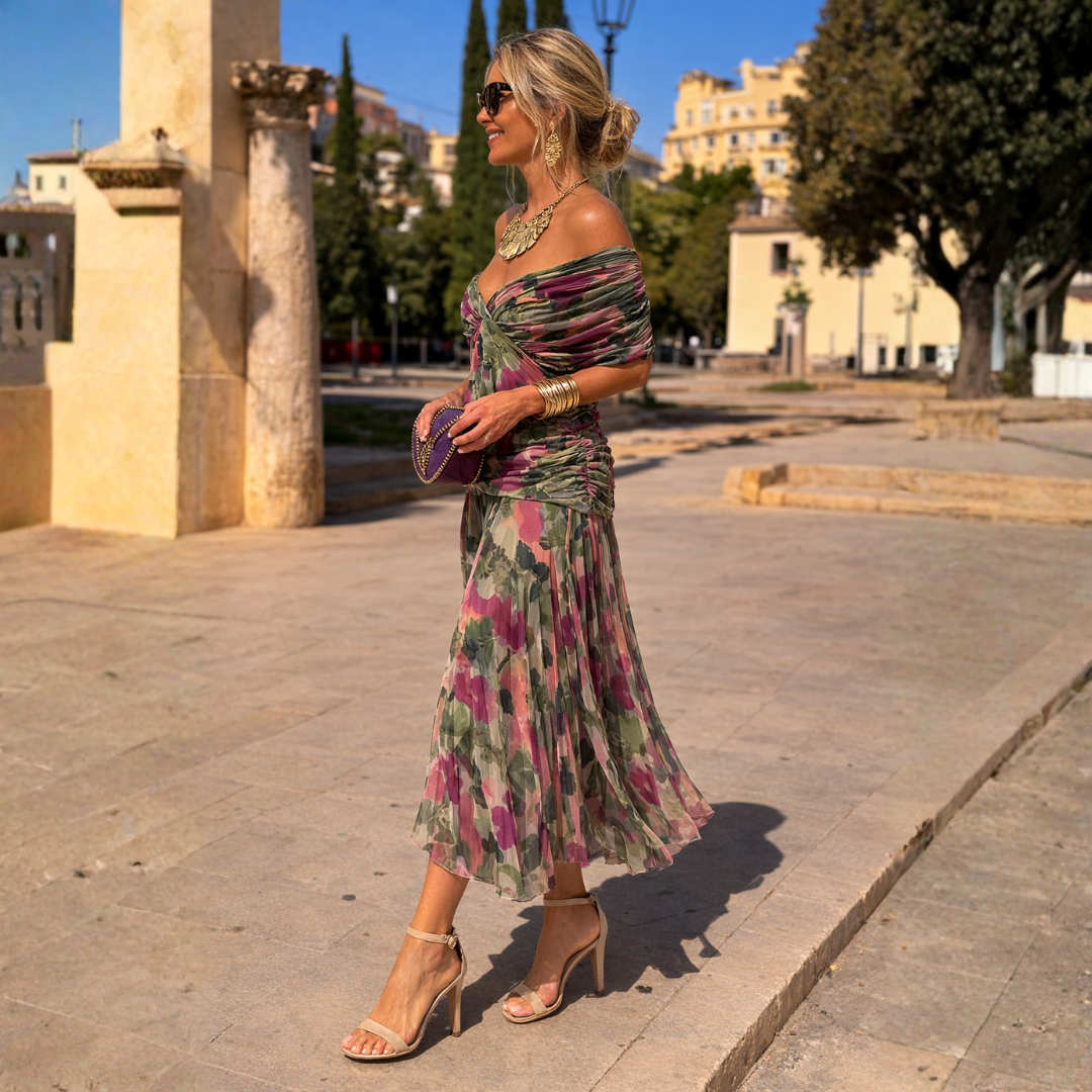 Mikaela™ Off Shoulder Maxi-kjole