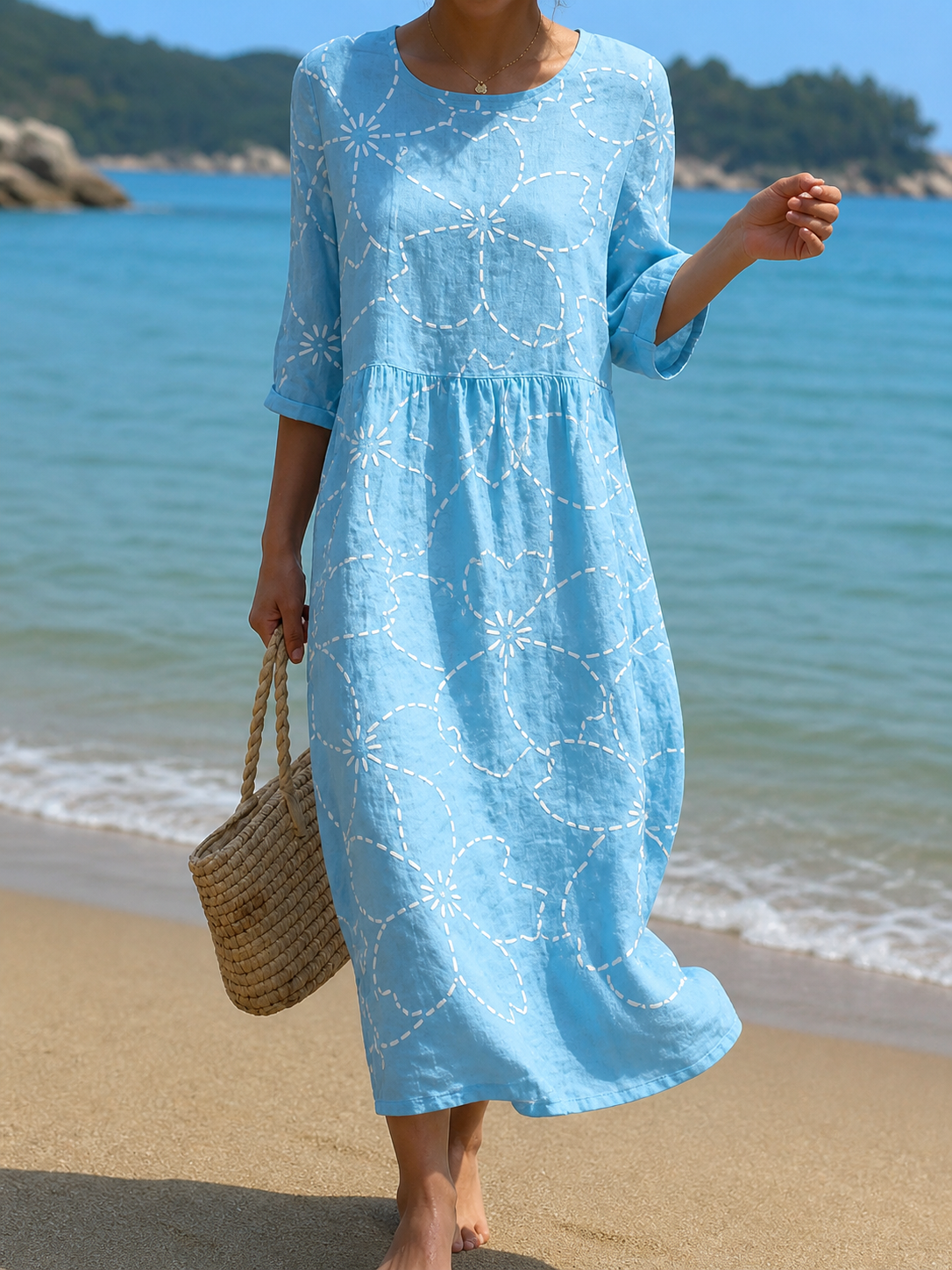 ROSEMARY™ | AVSLAPPET BLOMSTERPRINT STRANDKJOLE