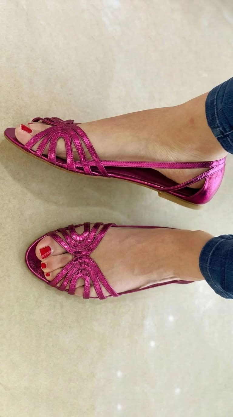 ELEONORA™ | GULLSANDALER — Fuksia