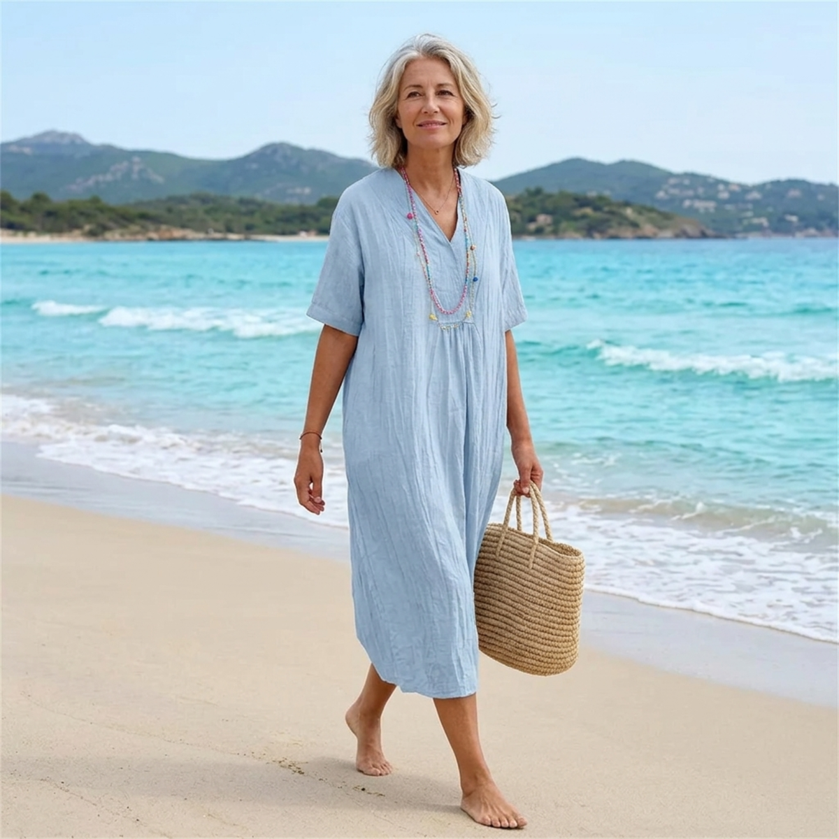 SILVANA™ | AVSLAPPET TEKSTURERT MAXI-KJOLE