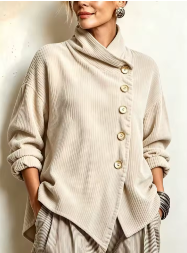 Mietta™ Oversized Jakke — Beige