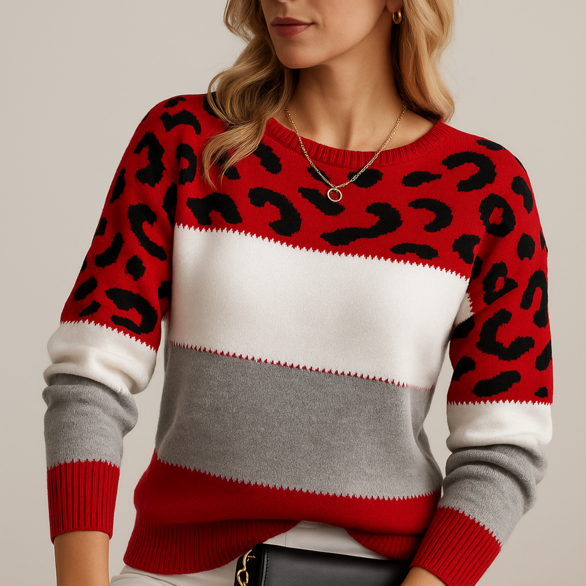 AURELIA™ | KOSELIG STRIKKEGENSER — Rød