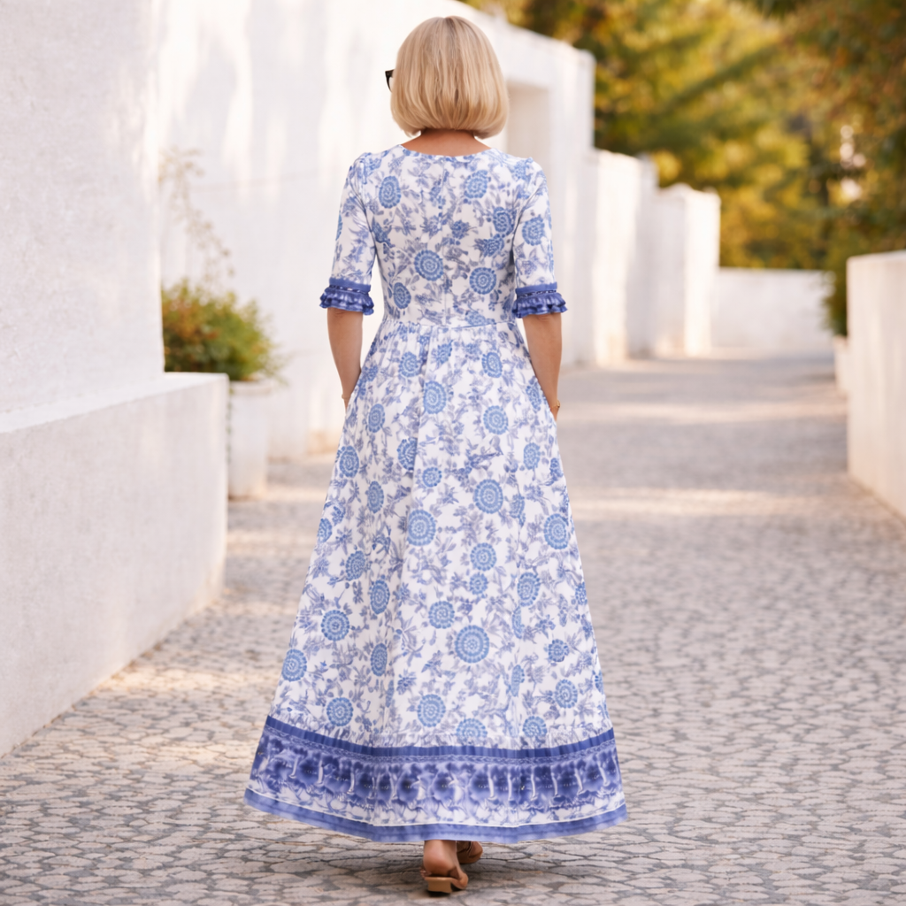 Elly | Elegant blomsterkjole med luftig preg