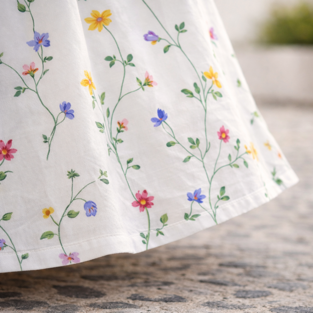 ROBIN™ | BLOMSTER MIDI-KJOLE