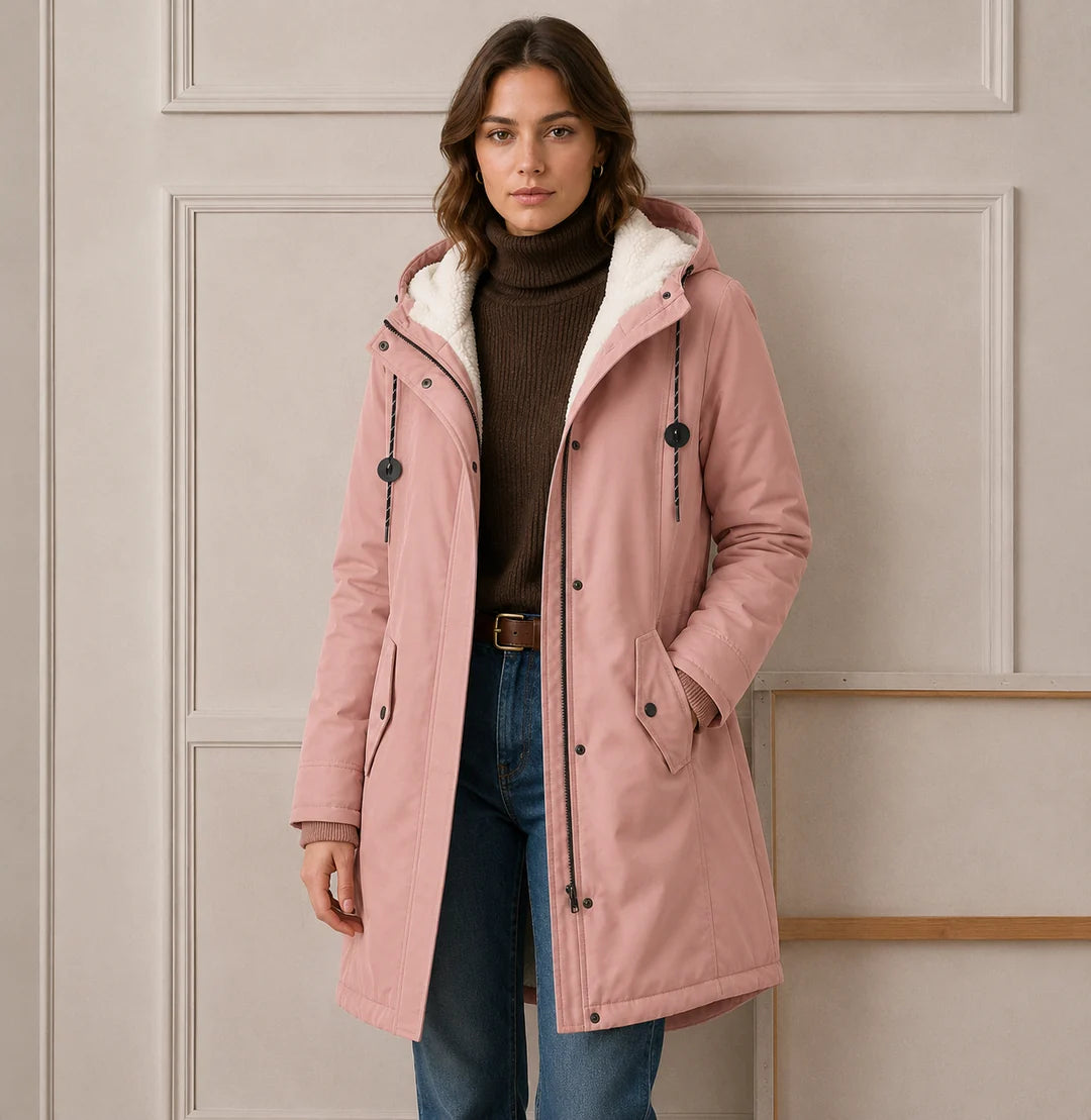 EVEREST™ | KOSELIG KÅPE MED HETTE – STØVET ROSA