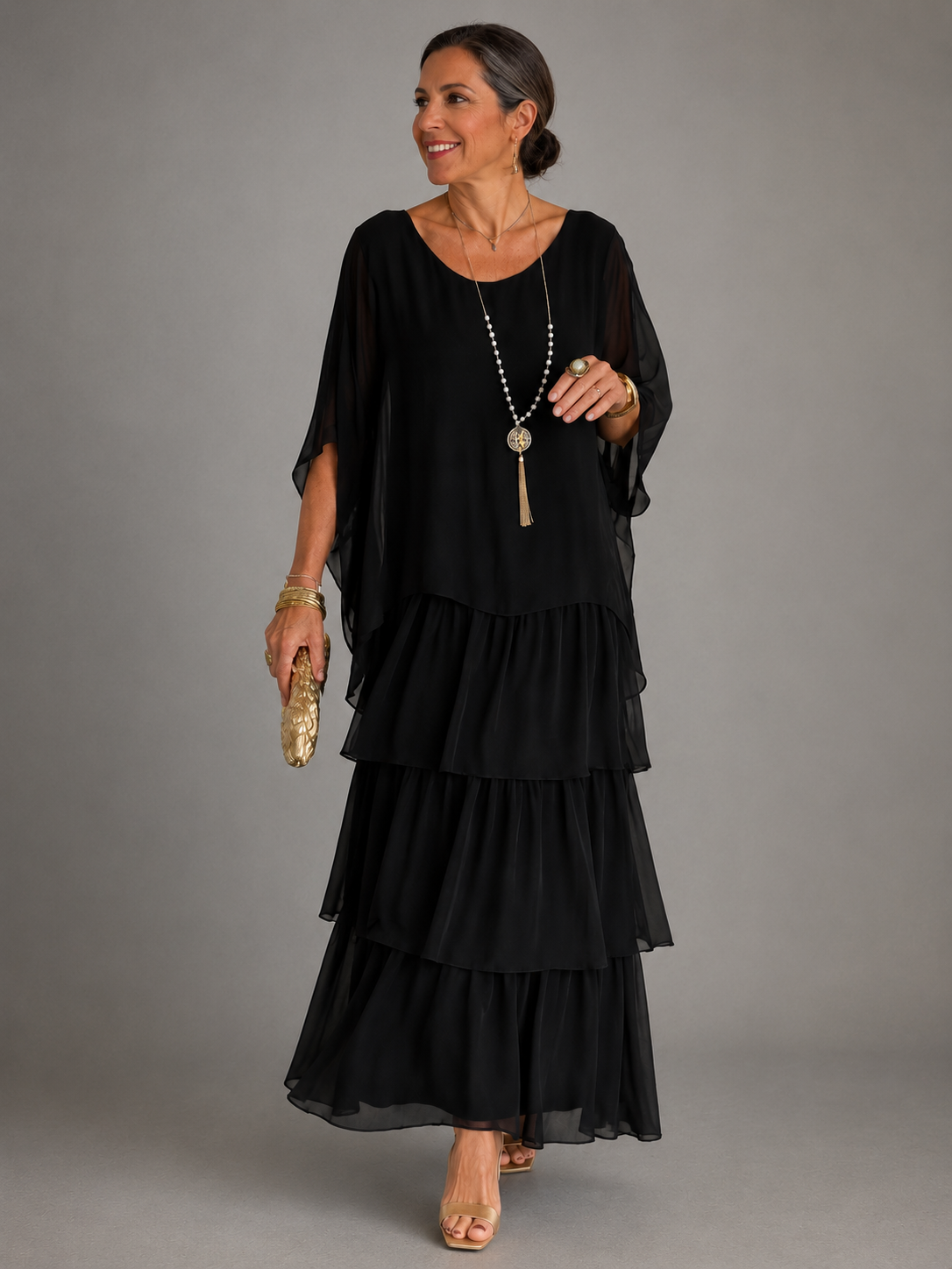 LARA™ | ELEGANT FLYTENDE MAXI-KJOLE