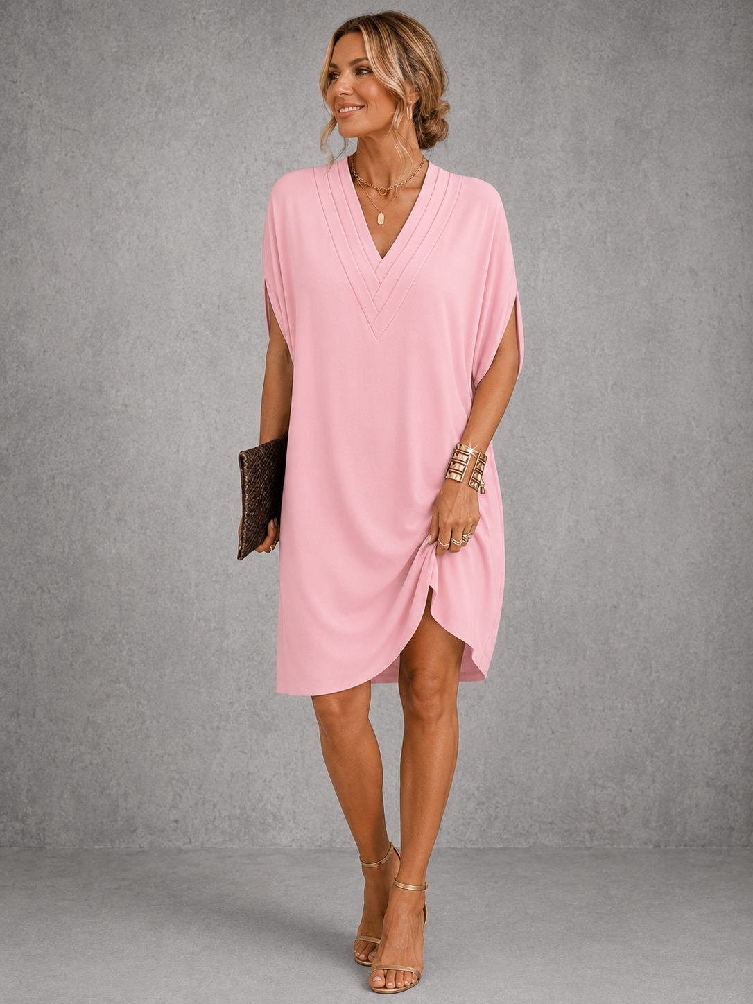 SELIRA™ | FIGURFLATTERENDE KJOLE — Rosa