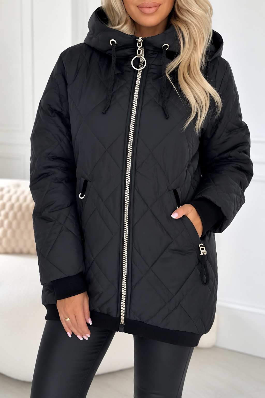 Rolande™ Lett Vattert Jakke — Svart