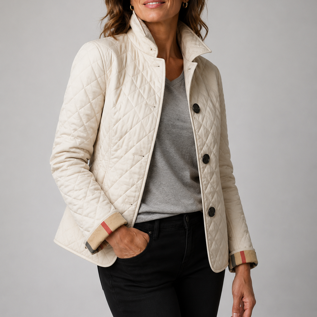 Lacey™ Lett Vattert Jakke — Beige