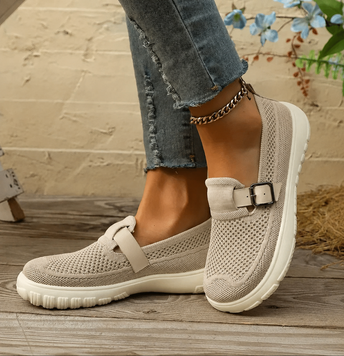 FRANCESCA™ | KOMFORT MARY JANE-SKO — Beige