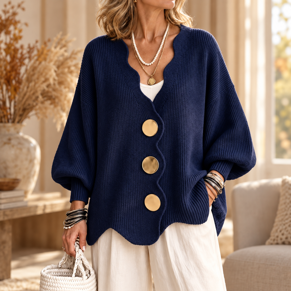 MADS™ | STRIKKECARDIGAN — Navy Blue